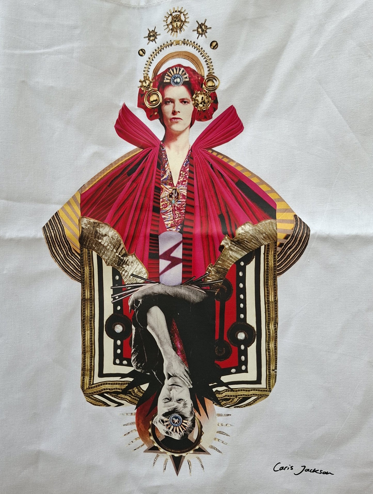 David vibrant printed tote bag