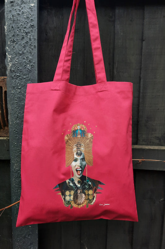 Grace vibrant printed tote bag