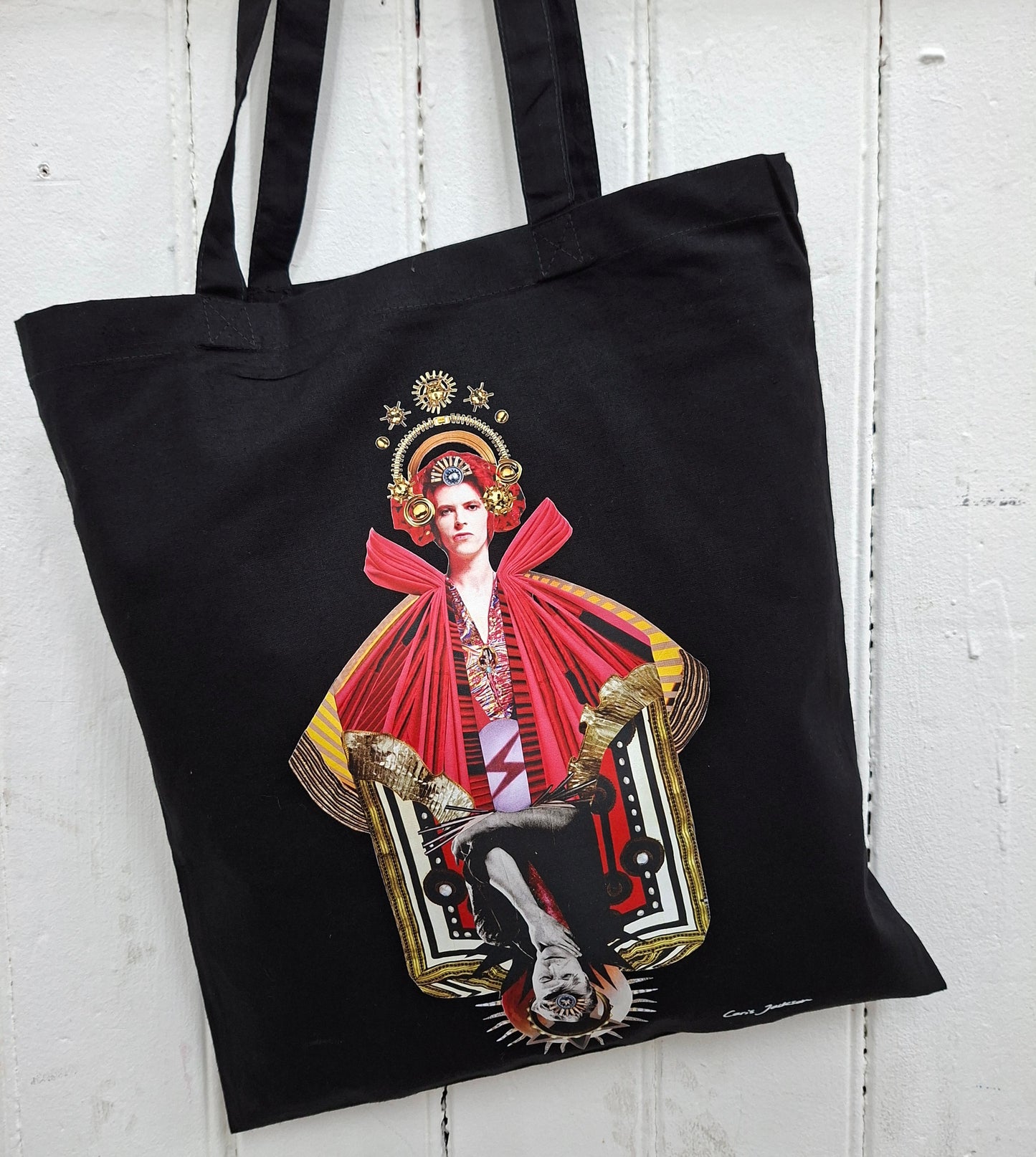 David vibrant printed tote bag