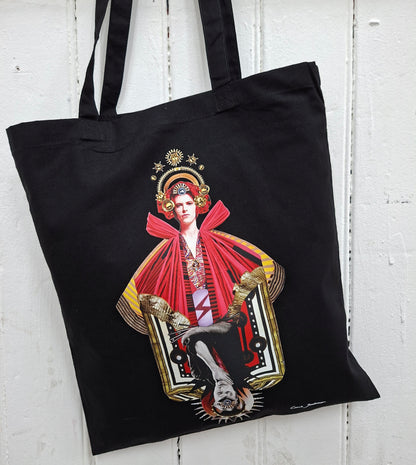 David vibrant printed tote bag