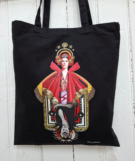 David vibrant printed tote bag