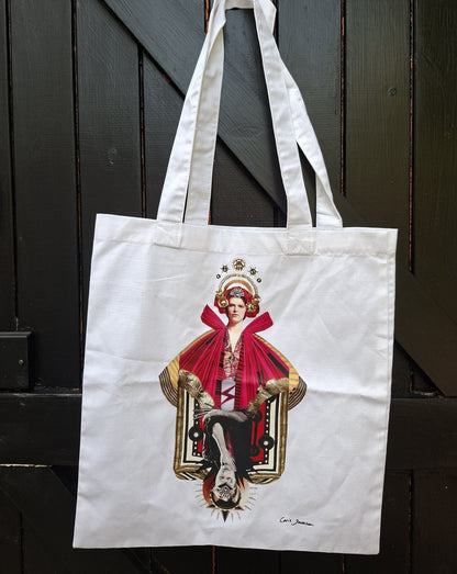 David vibrant printed tote bag