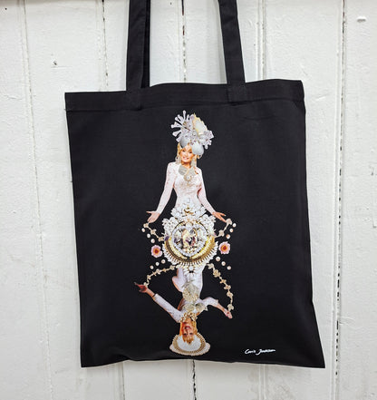 Dolly vibrant printed tote bag