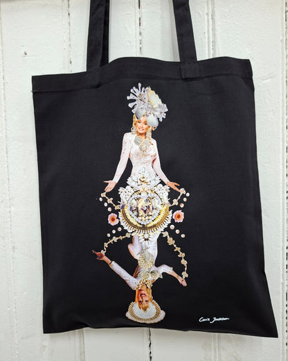 Dolly vibrant printed tote bag