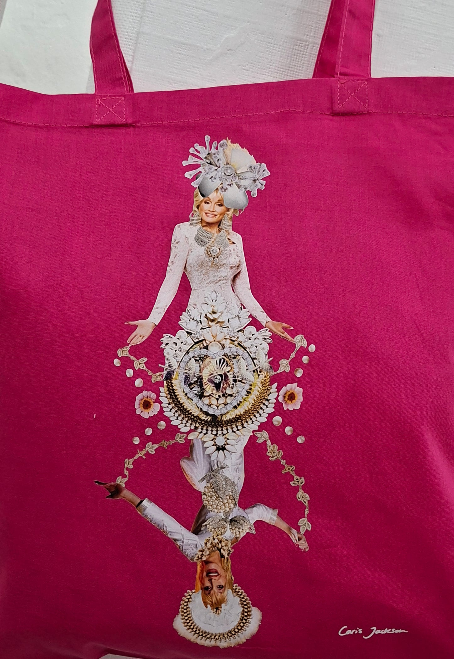 Dolly vibrant printed tote bag