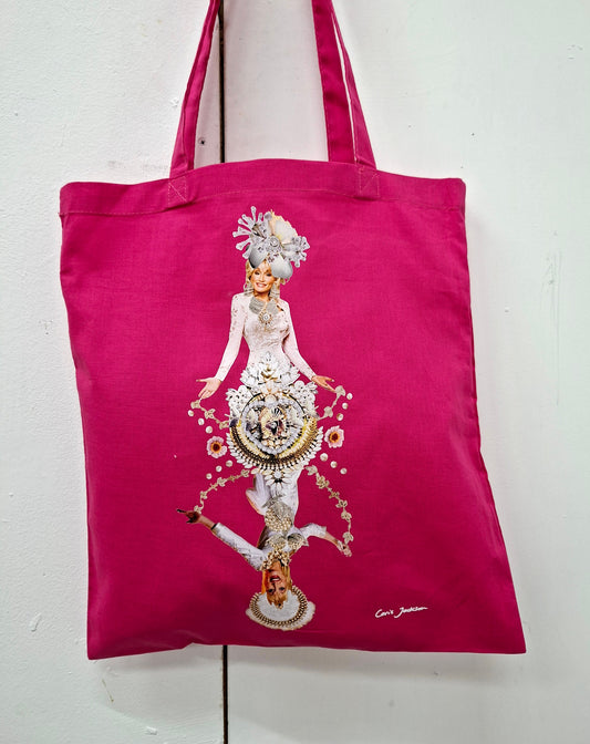 Dolly vibrant printed tote bag