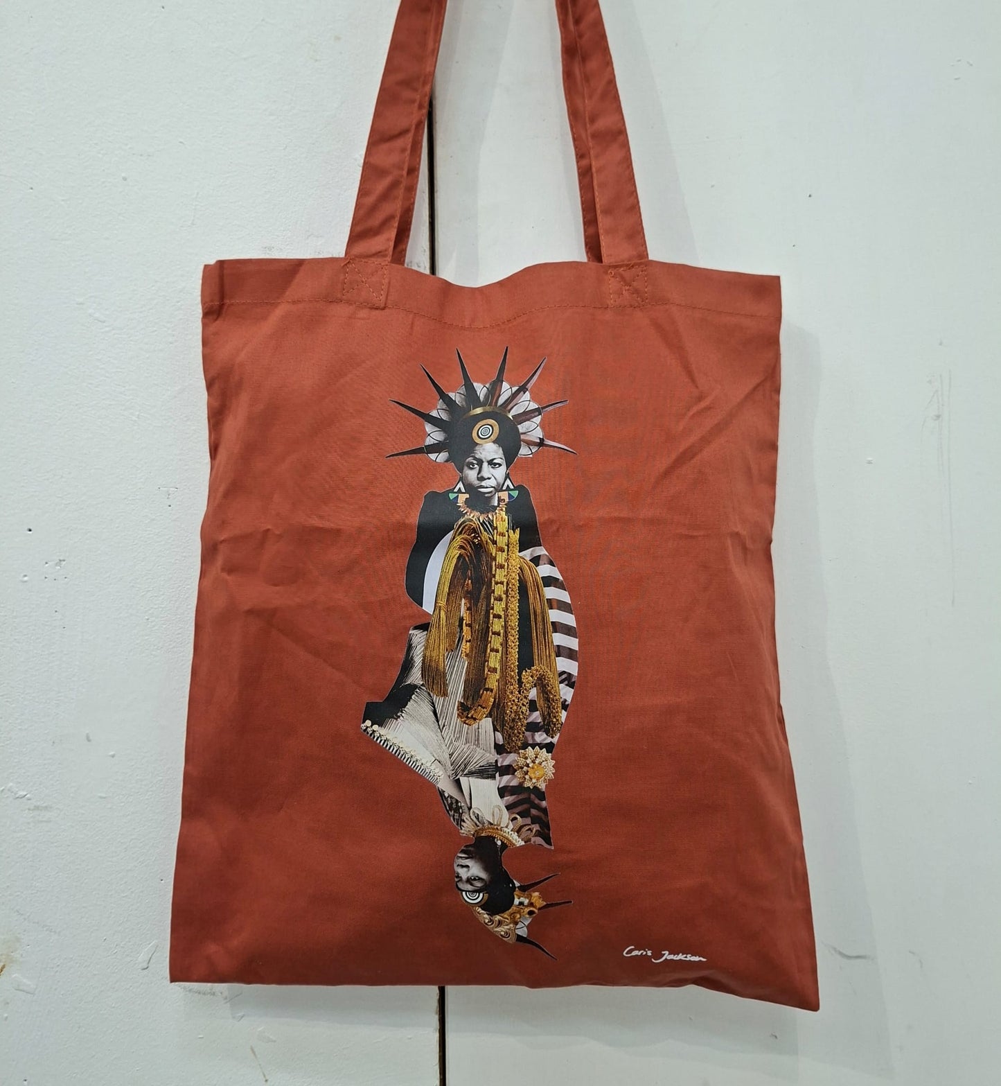 Nina vibrant printed tote bag